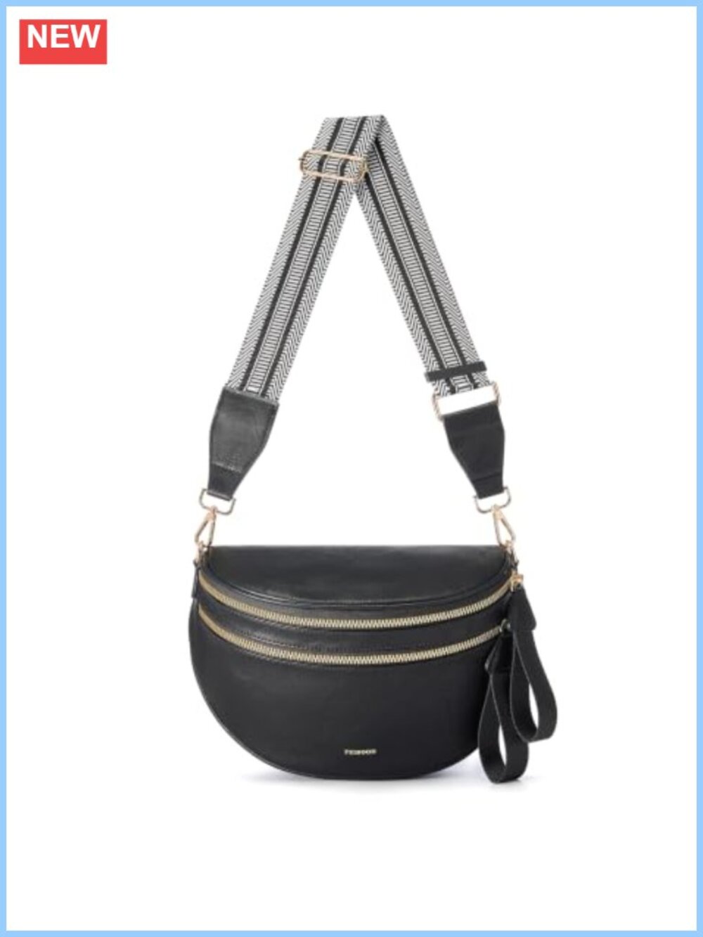 FEIBOON PU Leather Crossbody Bag Hobo with Adjustable Strap
